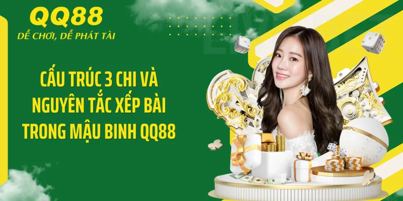 Mậu Binh QQ88 - Mẹo Xếp Bài 13 Lá Thắng Tiền Dễ Dàng 3 Cấu trúc 3 chi và nguyên tắc xếp bài trong Mậu Binh QQ88